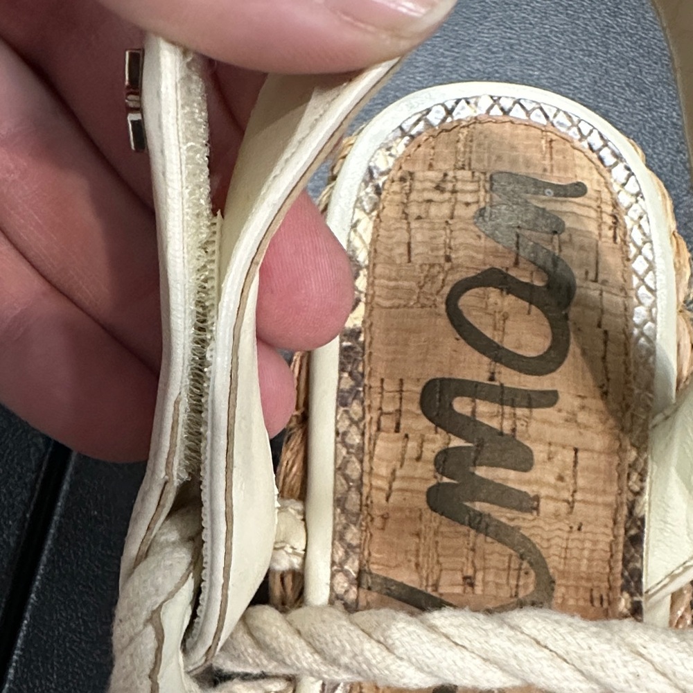 Sam Edelman Cream Rope Sandals - Picture 3 of 8